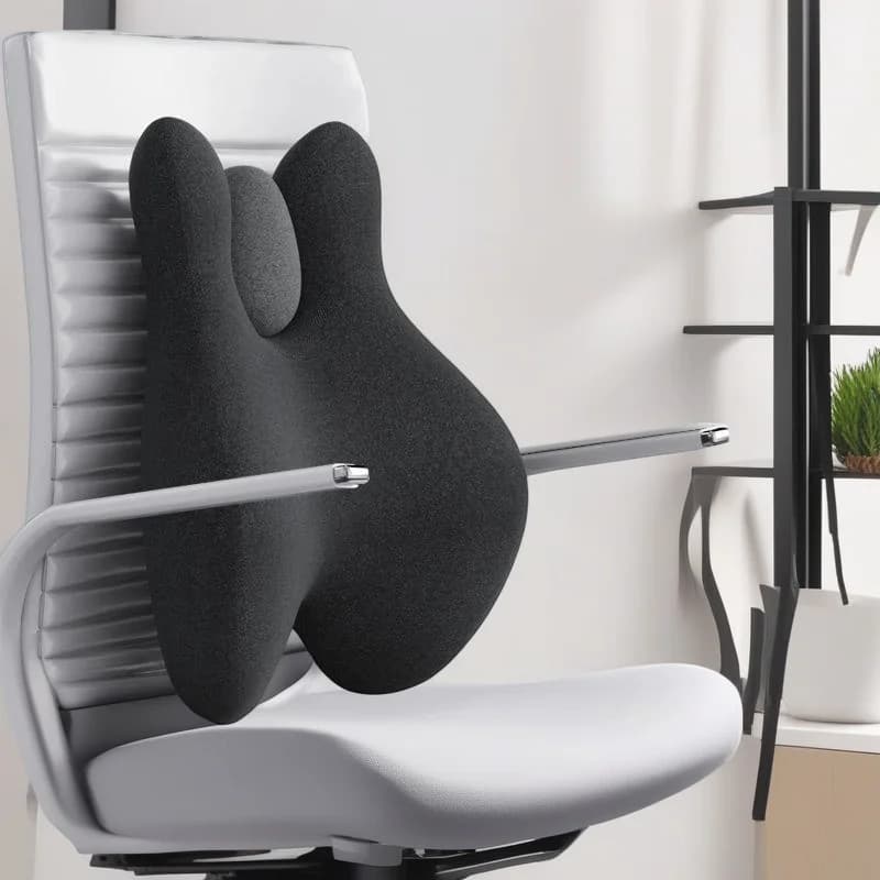 Cuscino di supporto lombare per ufficio Cuscino per massaggio riscaldato Cuscino per la schiena Cuscino ergonomico per la vita per sedia Seggiolino auto Sollievo dal dolore Seduta lunga Comfort