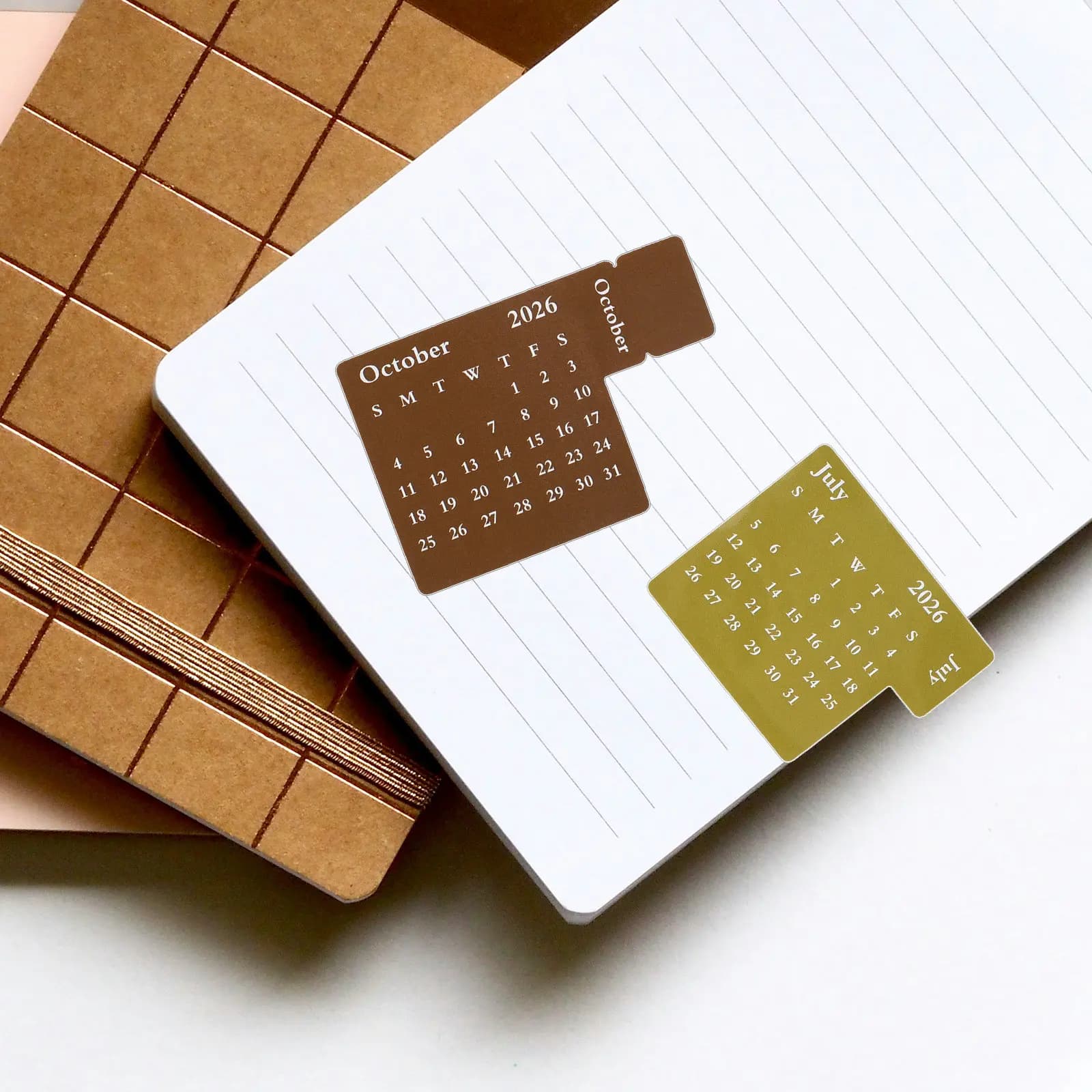 4 set di etichette adesive per calendario, adesivi lunari multicolori, adesivo affidabile per agenda, quaderni, diari, adesivi per calendario fai da te