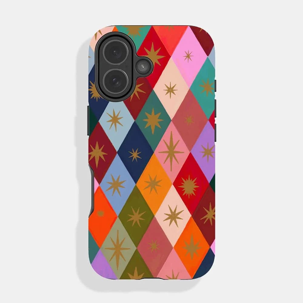 Luxury Clmj Stars Phone Case for iPhone 17 16e 16 15 14 13 12 11 X XS XR XSMAX 7 8 Air Pro Max Plus Double-layer Back Cover