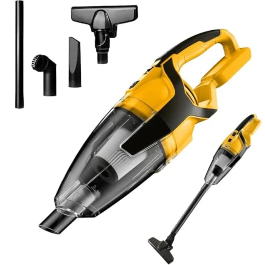 Aspirapolvere Portatile Senza Fili da 120W Compatibile con Batteria DeWalt 20V Max (Solo Utensile) per Pavimenti Duri, Tappeti, Auto e Peli di Animali Domestici