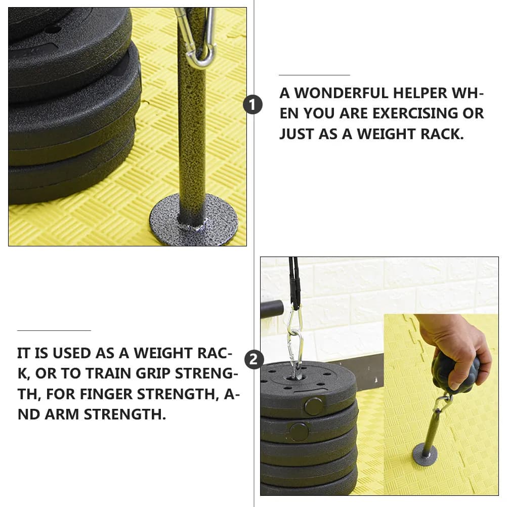 Robust Weight Stand Barbell Plate Rack Dumbbell Holder for Arm Finger Grip Strength Training Home Gym Fitness Storage