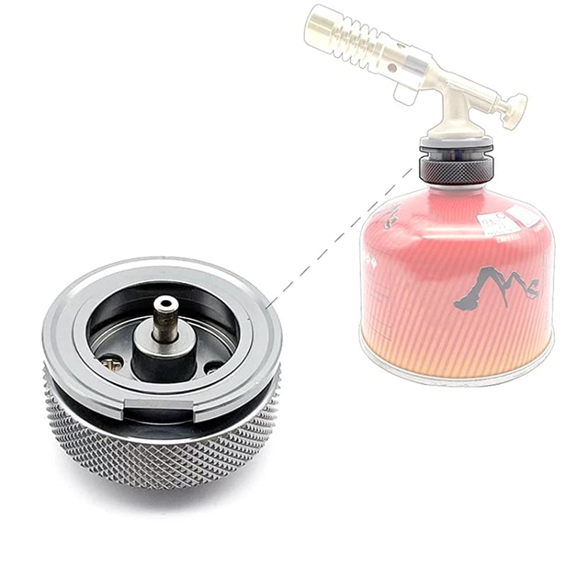 New-1PC Flat Cylinder To Gas Cylinder Adapter Outdoor Camping Butane Gas Cylinder Torch Adapter