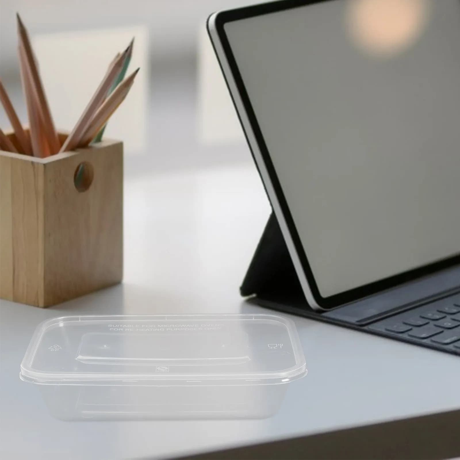 25 Contenitori Trasparenti per Microonde con Coperchi, Scatole Bento Premium in PP, Contenitori Portatili a Prova di Perdite per Pranzo, per Bambini