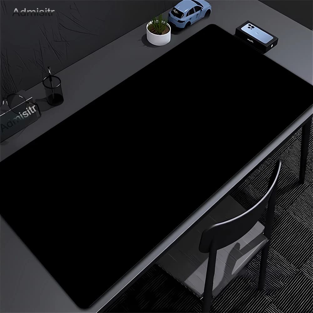 Tappetino per mouse nero grande Tappetino da gioco in tinta unita Tappetino per mouse antigraffio impermeabile in pelle da tavolo per computer PC Accessori per laptop