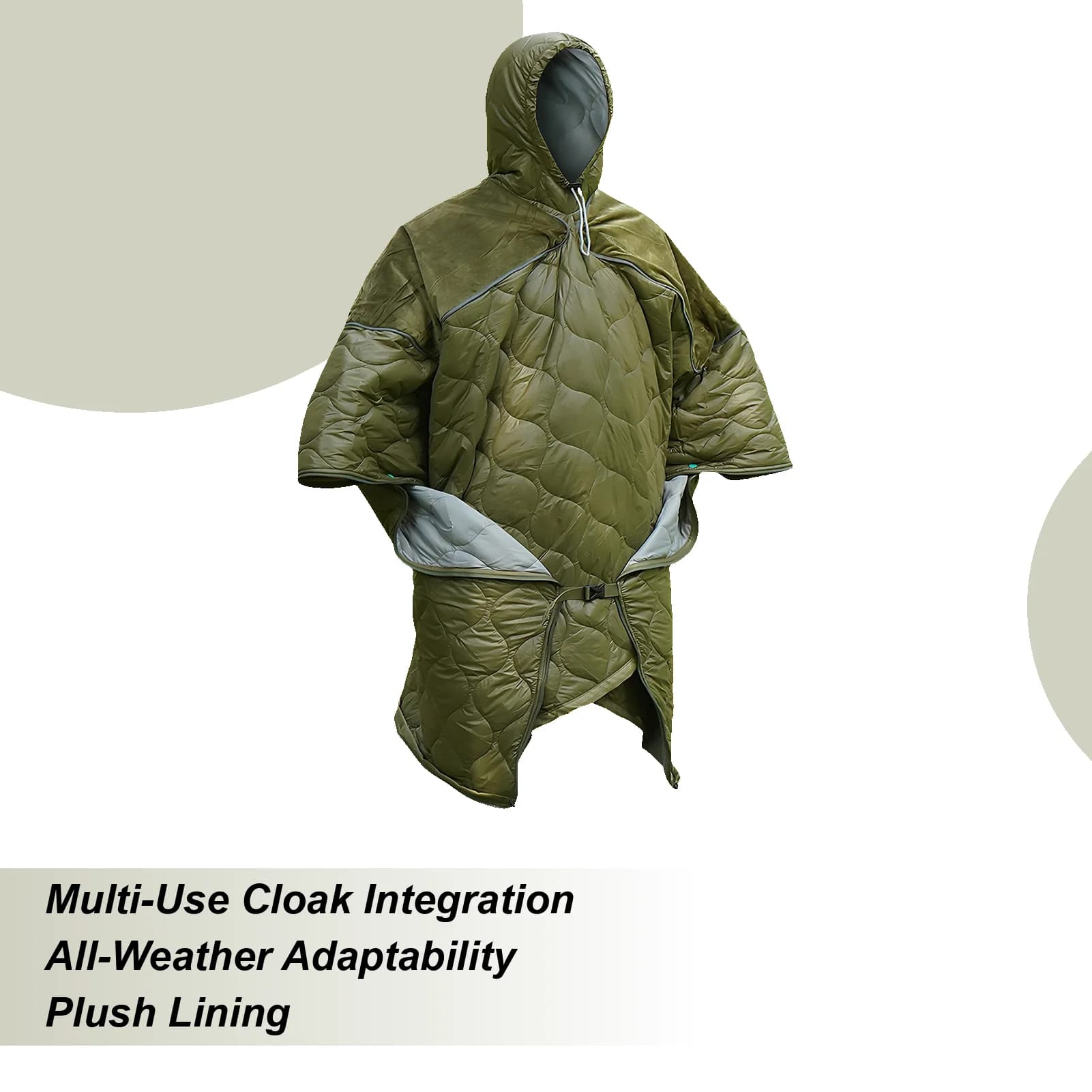 Wearable cover Sleeping bag with hood Hot bag for camping Hiking Outdoor Winter Stadium Home Backpack