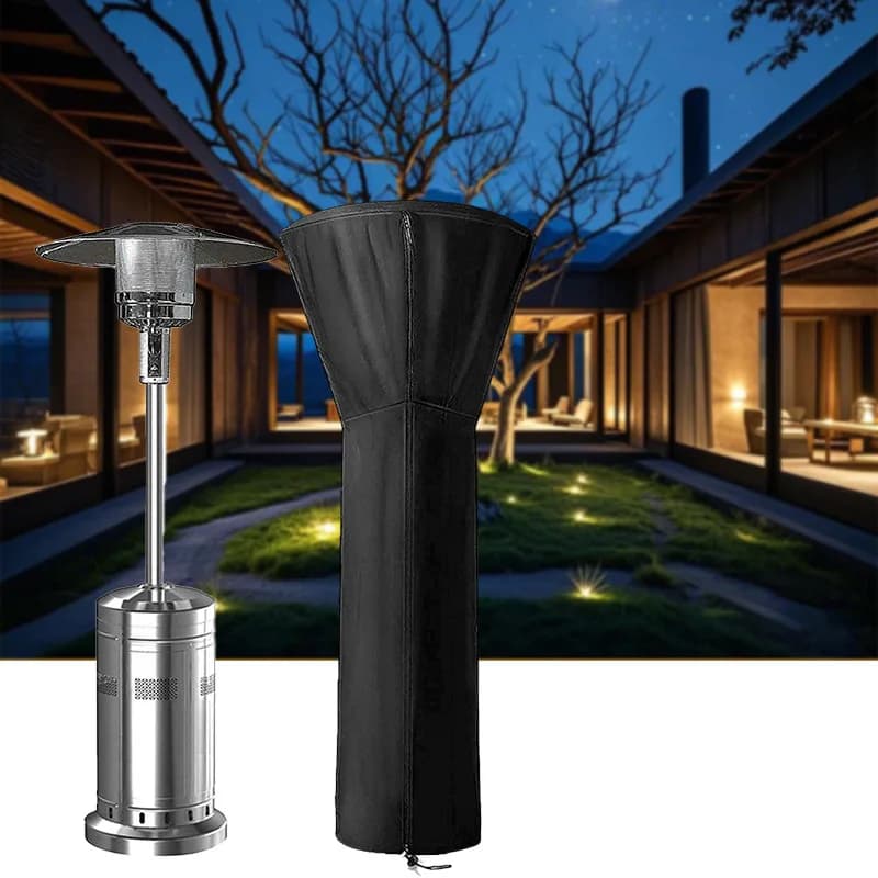 210D Garden Heater Cover,Radiator Heater Protection Cover Waterproof Windproof Dustproof Vertical Outside Universal Heater Cover