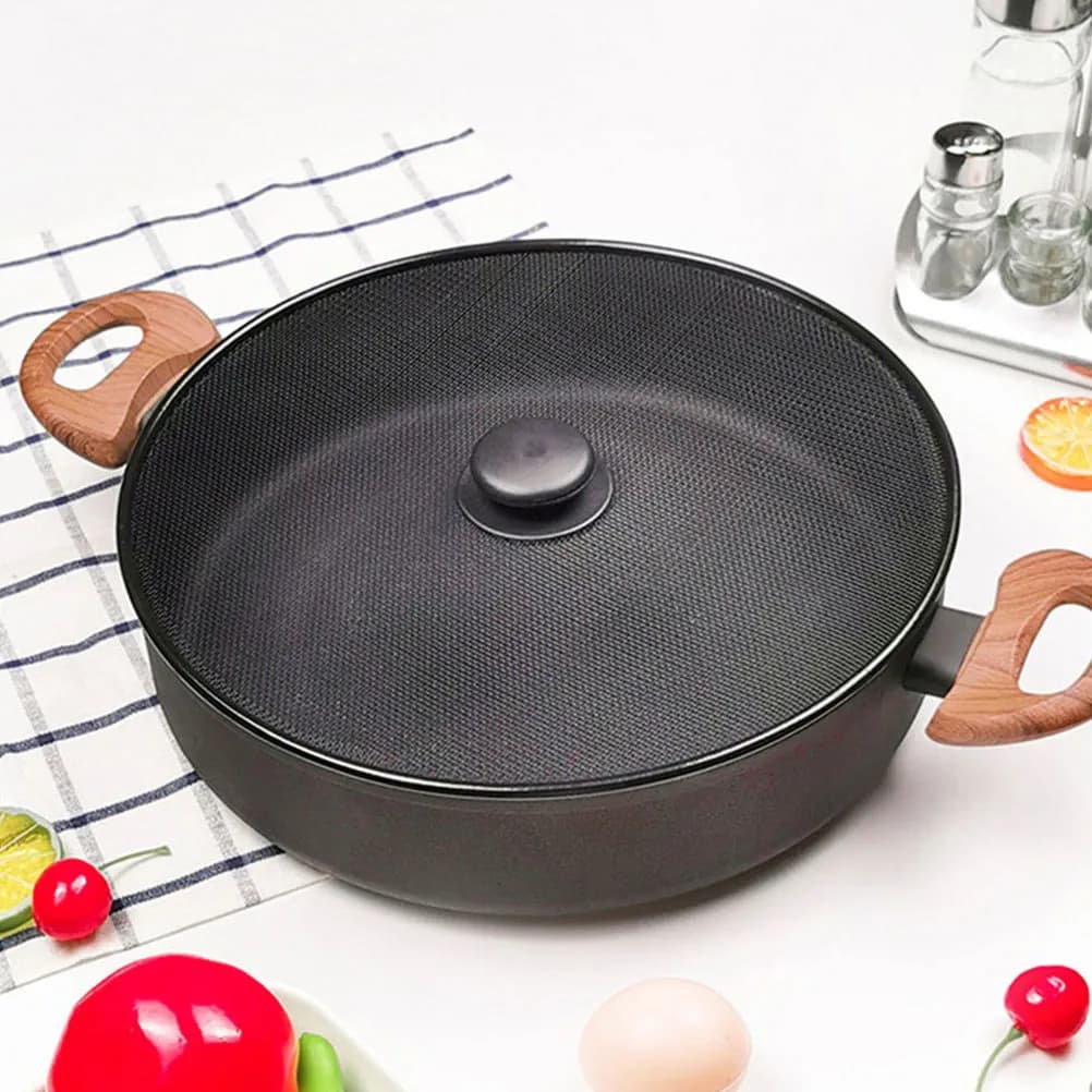 4Pcs Grease Splatter Screen Stainless Steel Fry Pan Oil Splash Guard Cooking Splatter Shield for Pot Wok Grease Screen