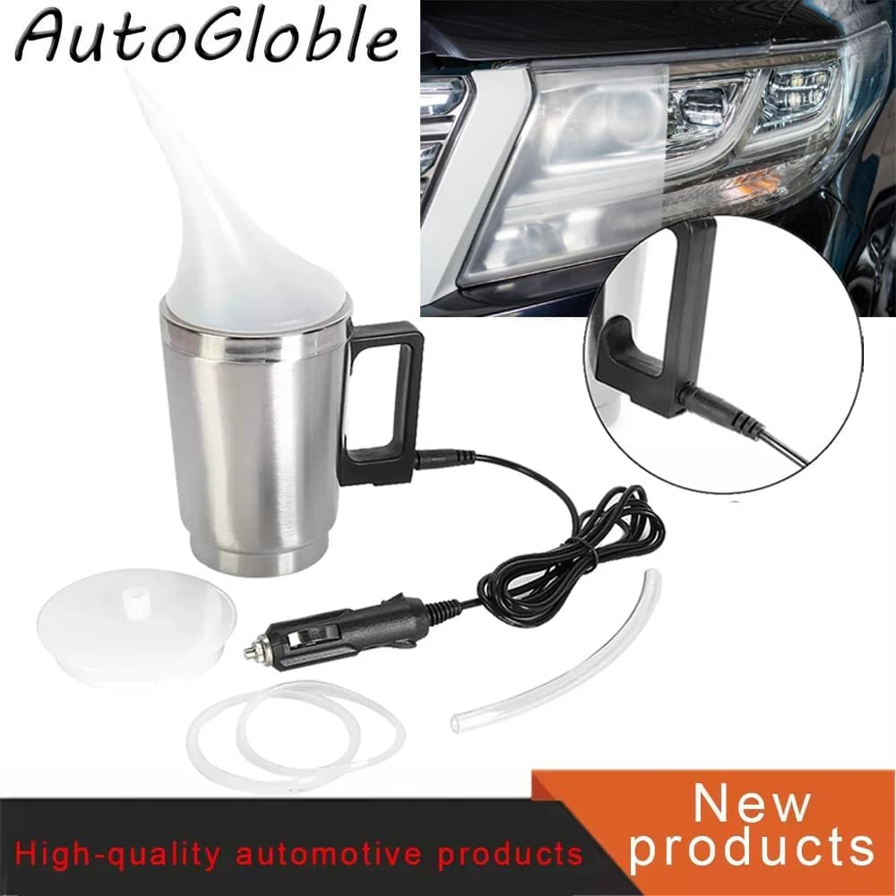 Strumento per la cura dei fari automobilistici Kit di strumenti per lucidare i fari Set di strumenti per tazze di riscaldamento elettrico Strumento di riparazione dei fari dell'auto Tazza di riscaldamento