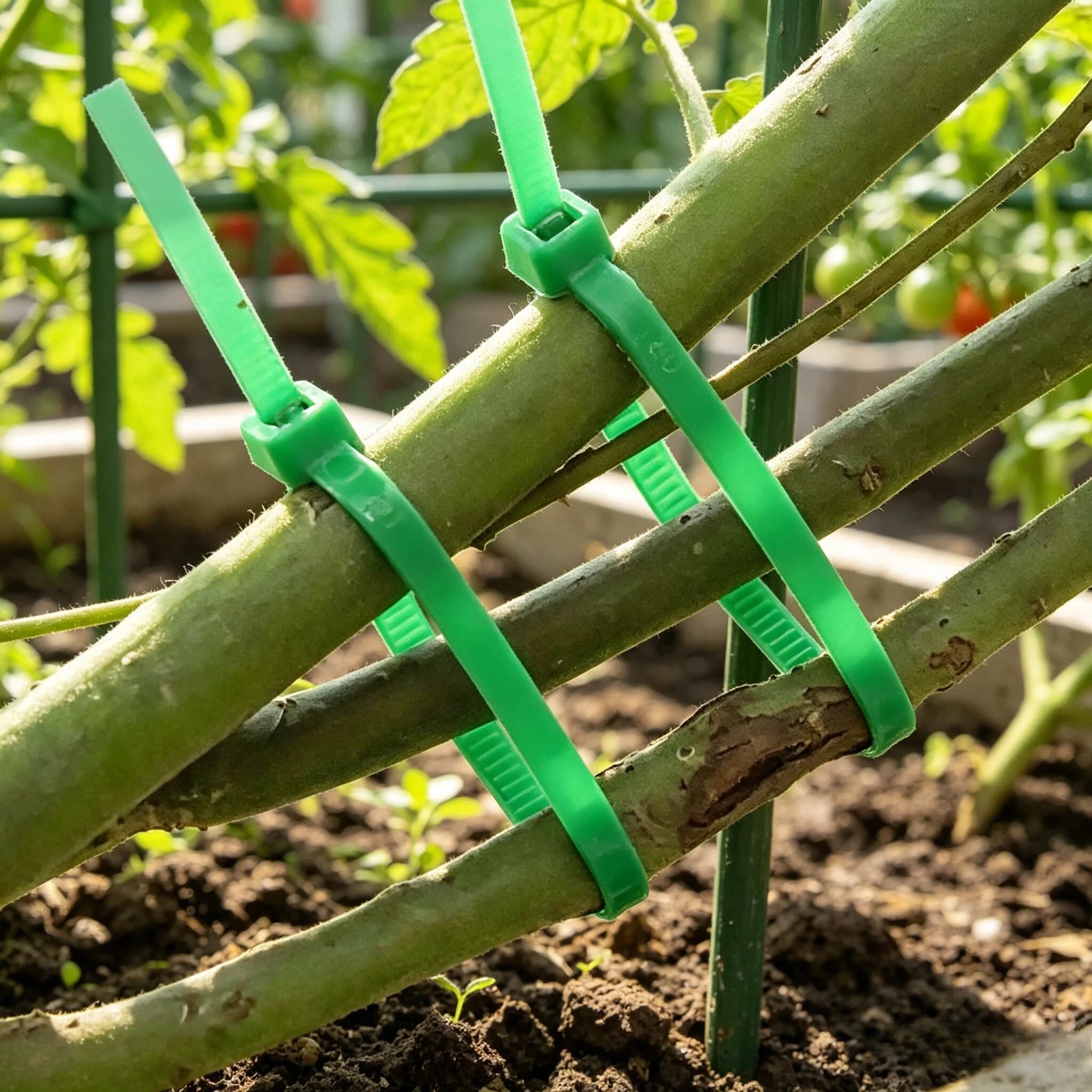 Set da 100 Pezzi di Fascette per Piante, Accessori per Giardinaggio, Fissaggio Piante in Vaso, Cura del Giardino