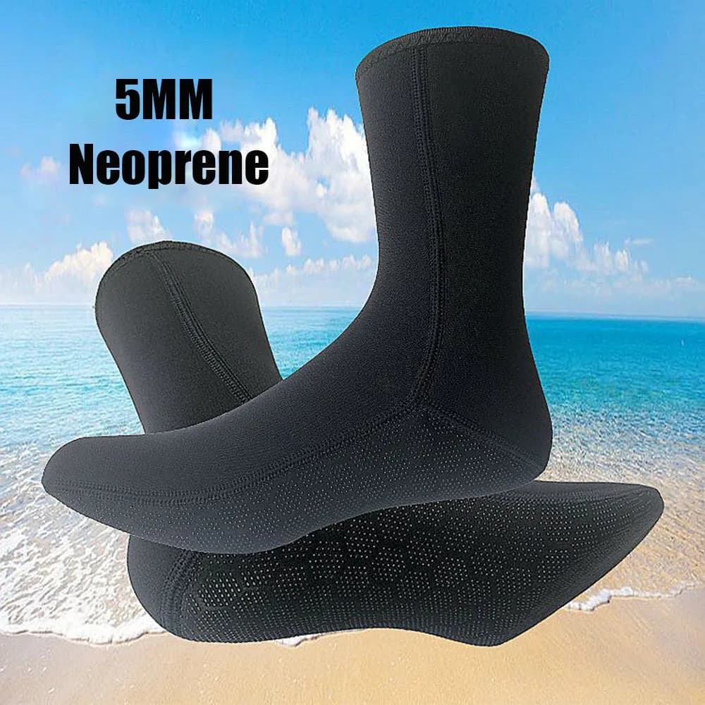 5MM neoprene diving nuoto surf calze da spiaggia calde uomini e donne sport acquatici snorkeling surf calze da nuoto antiscivolo