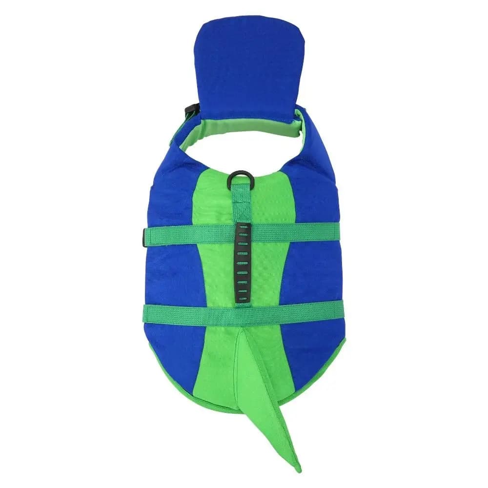 Shark Shape Dog Life Jacket Waterproof Tear Resistant Pet Flotation Vest Adjustable Towable Puppy Safety Vest Pool Play