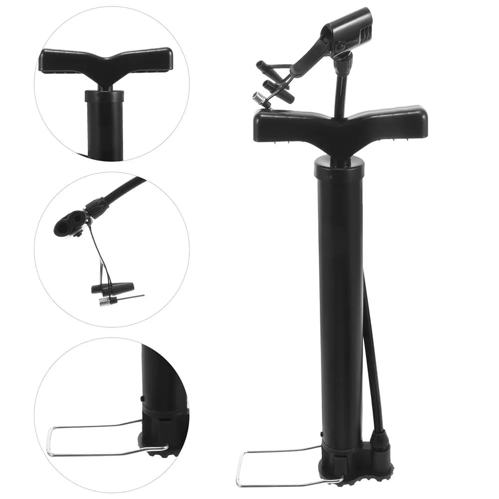 Set Pompa d'Aria Portatile in Acciaio per Palloni da Basket, Strumento di Gonfiaggio per Pneumatici di Biciclette, Palloni da Calcio, Pallavolo, Yoga e Palloncini