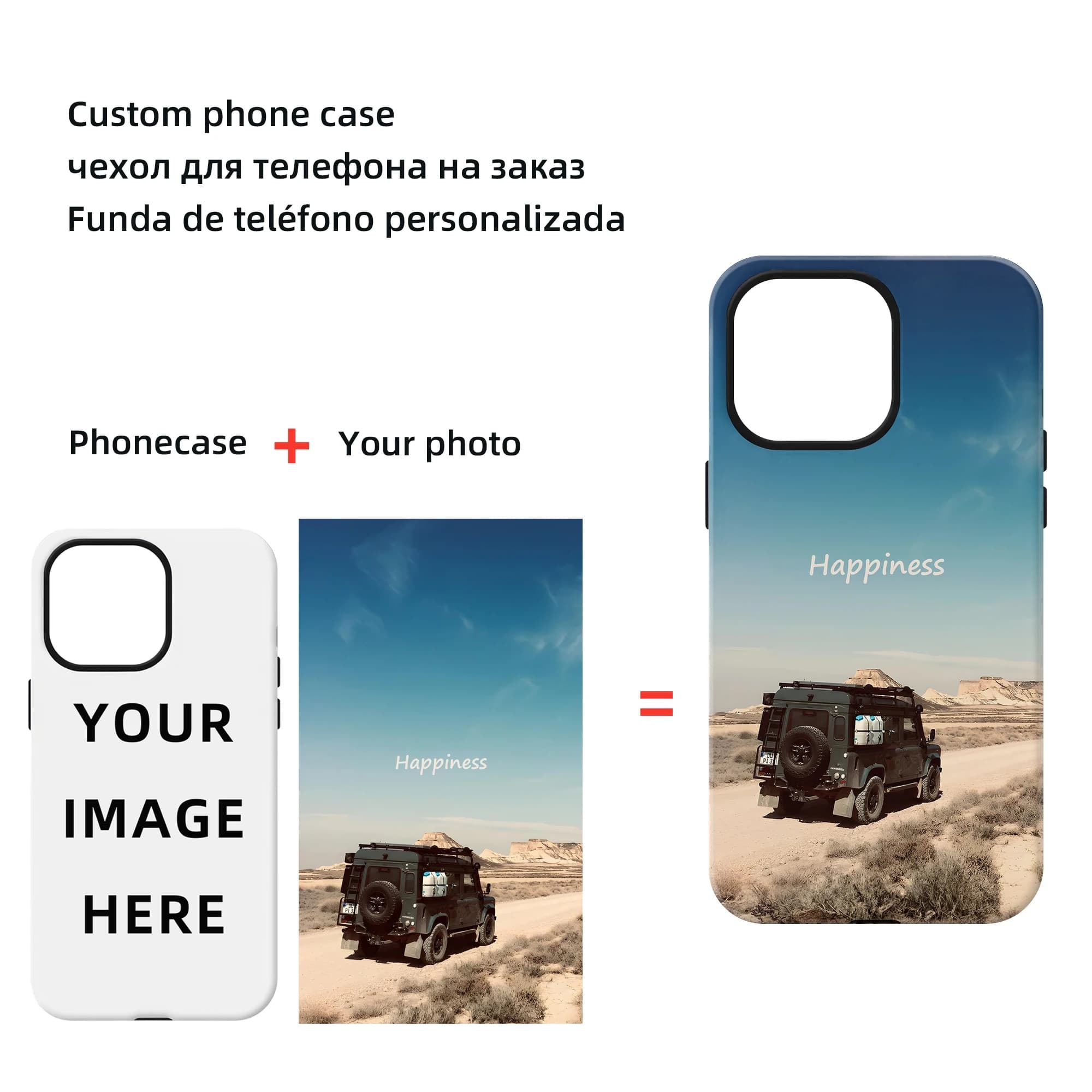 Custodia per telefono resistente con immagine personalizzata coreana per iPhone 16 15 14 13 12 Pro Max Plus 11 Cover Immagine di design personalizzata Foto fai da te