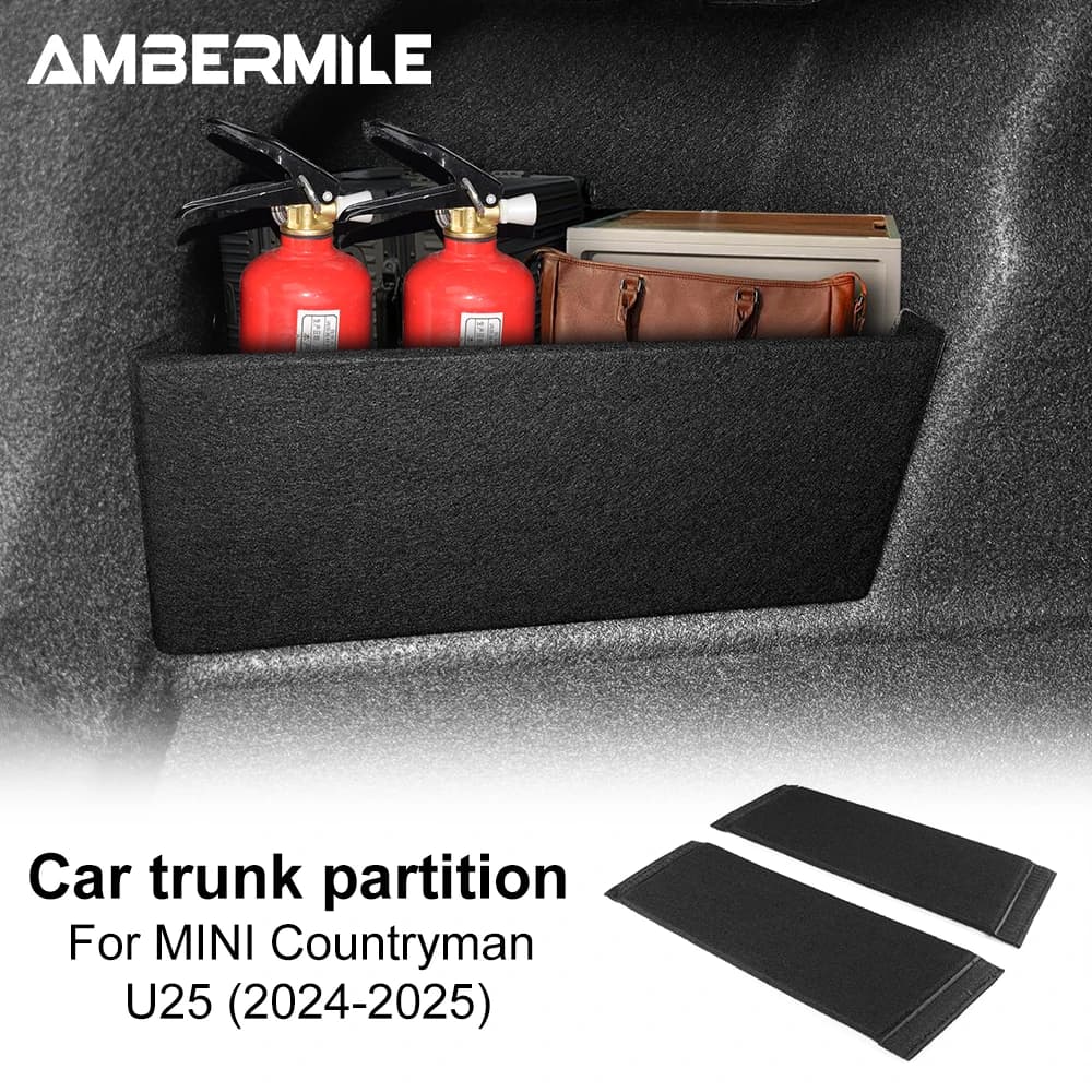 Lati portaoggetti per auto Divisorio per bagagliaio per Mini Countryman U25 2024 2025 Auto Organizer Bag Box Accessori Interni Decal Styling