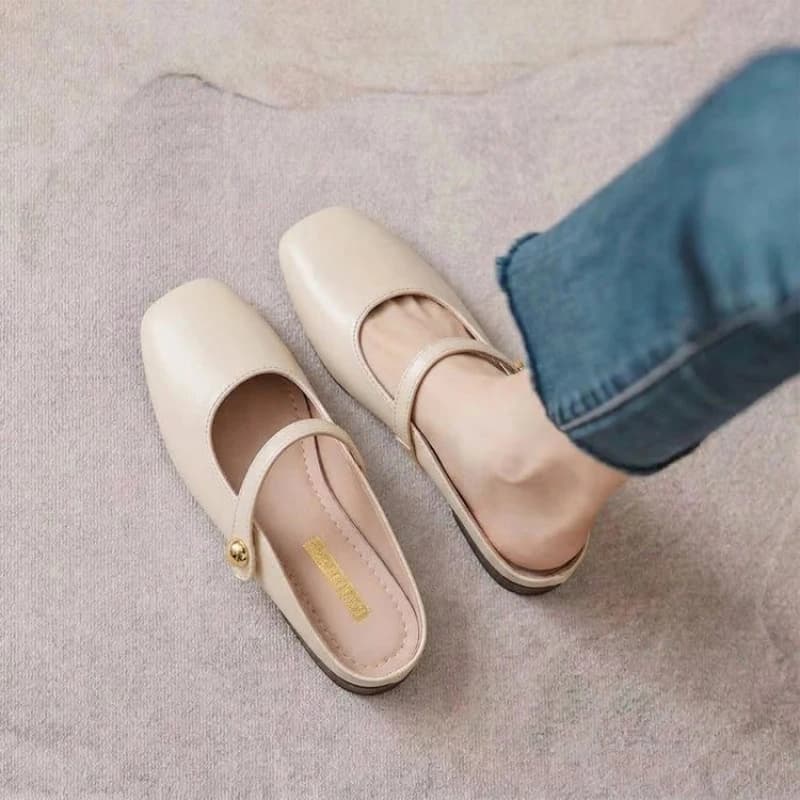 Closed, fashionable women's slippers, PU and rubber raincoats, with thick low heel, anti-slip, breathable, casual, for interior and exterior, for home