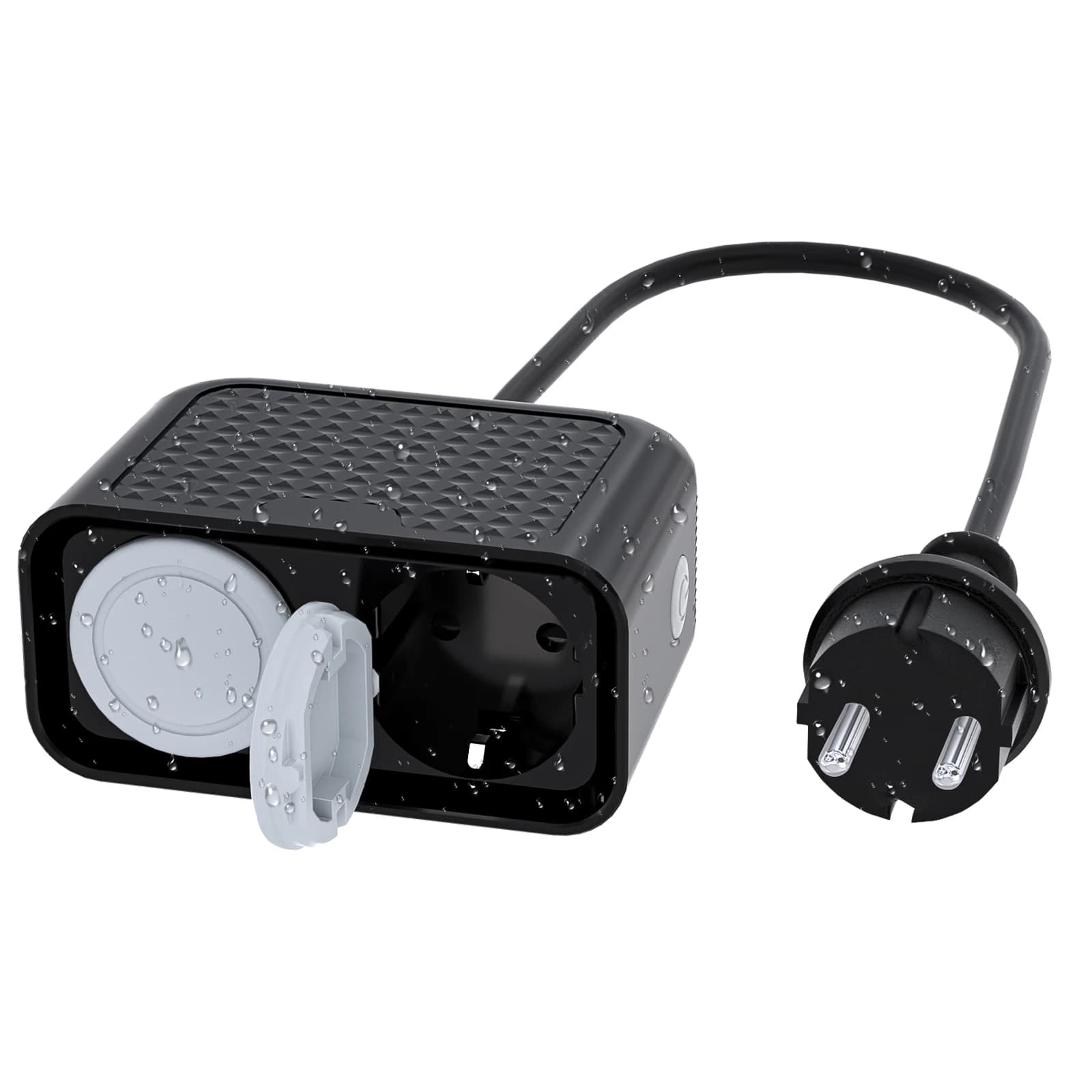 Presa di corrente esterna intelligente WIFI UE, impermeabile IP44, Doodle Smartlife, telecomando, supporto temporizzato, Alexa Google Assistant
