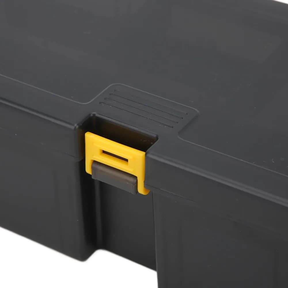 Double Layer Fishing Bag Box Waterproof Grigia with Divisors Removable for Open Fishing Equipment