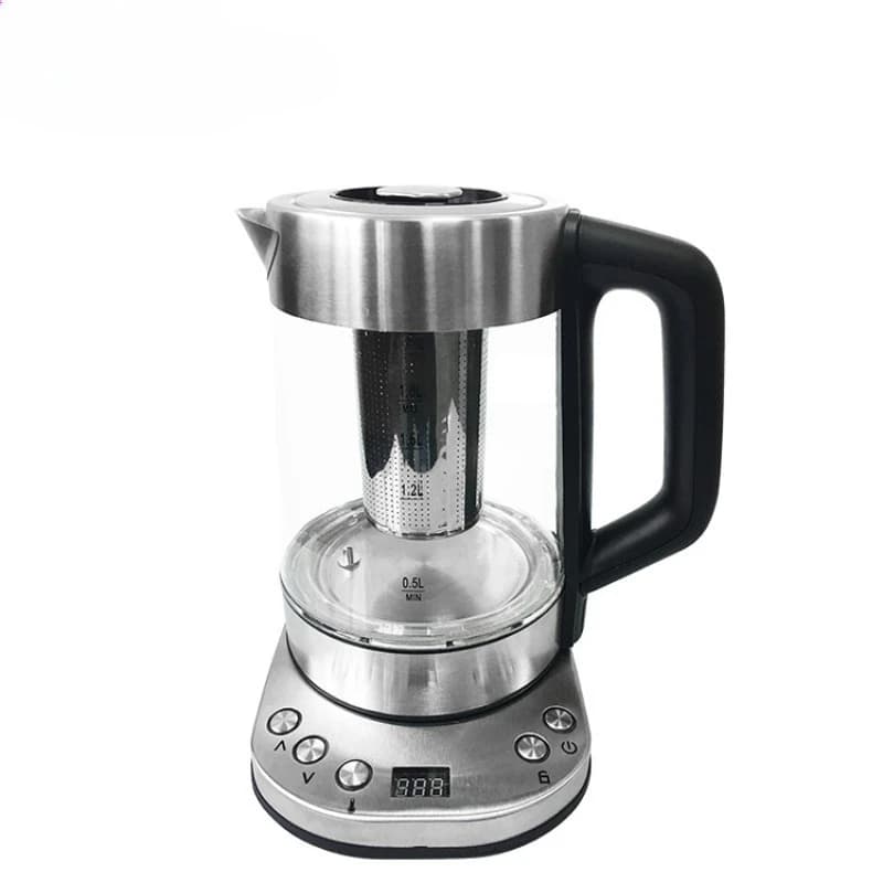 Multifunctional luxury stainless steel electric kettle Smart health pot Digital temperature control base Rose gold tea maker