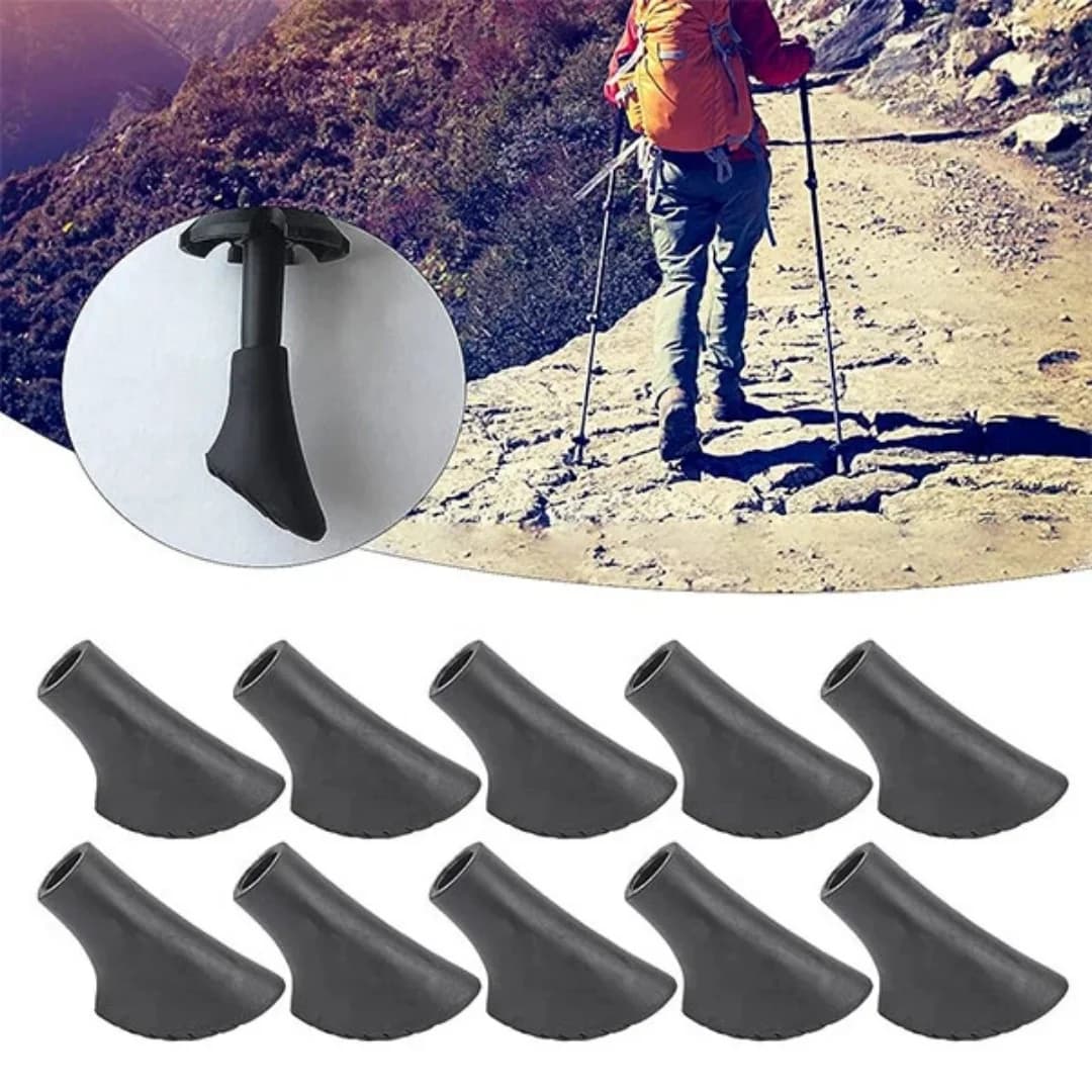 Rubber feet for trekking poles Elastic sticks Rubber cushions for walking poles Spare installation without tools Trekking poles