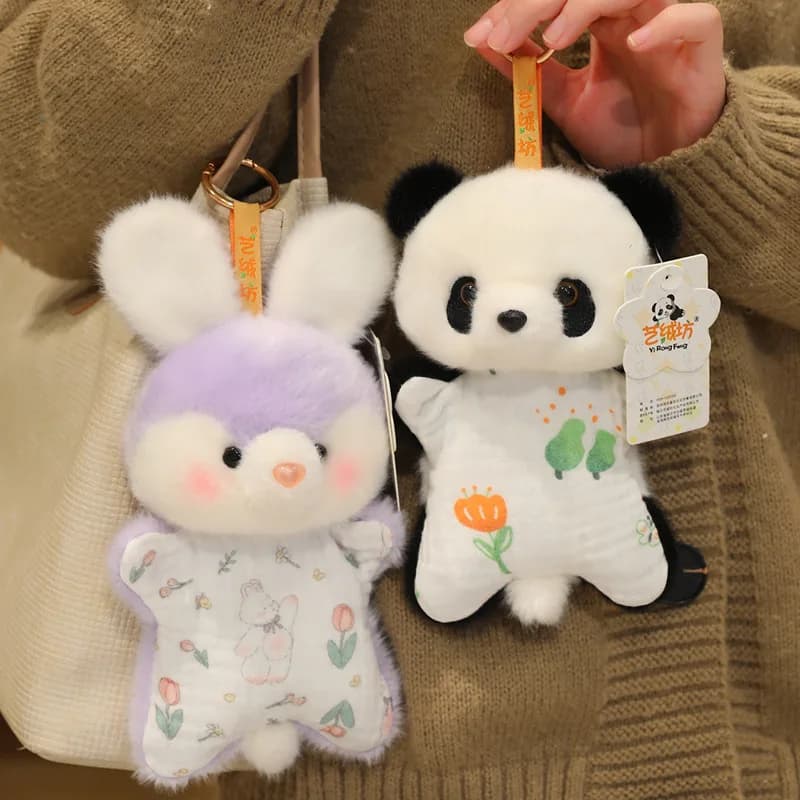 16cm Cute Cartoon Animal Doll Kawaii Bean Bag Plush Toy Monkey Frog Cat Fox Panda Rabbit Doll Stress Relief Doll Gift