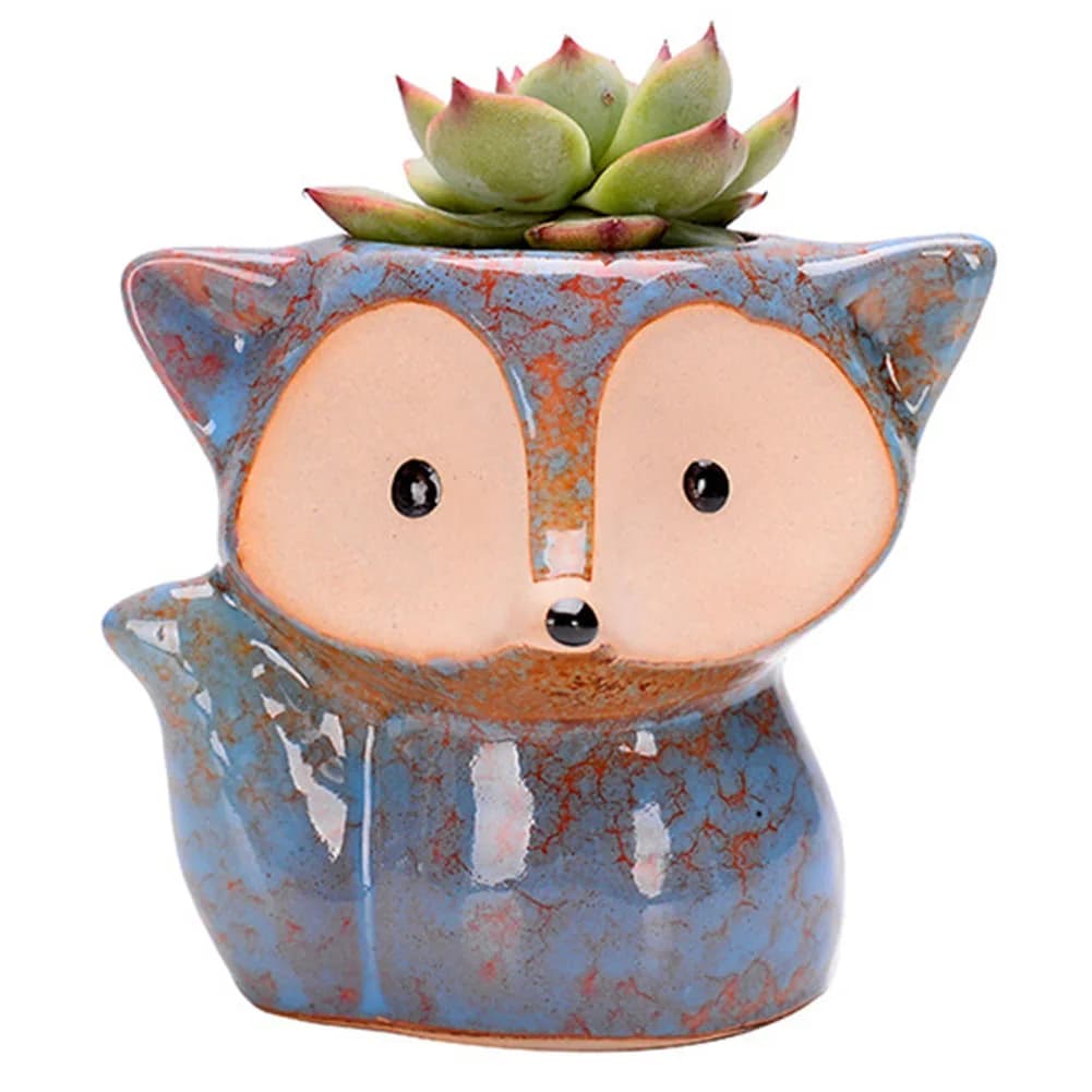 Ceramic Succulent Vase Cartoon Cartoon Bonsai Decorative Vase Flowerer Resin Vase for All-In-One Garden Plants for Home Office