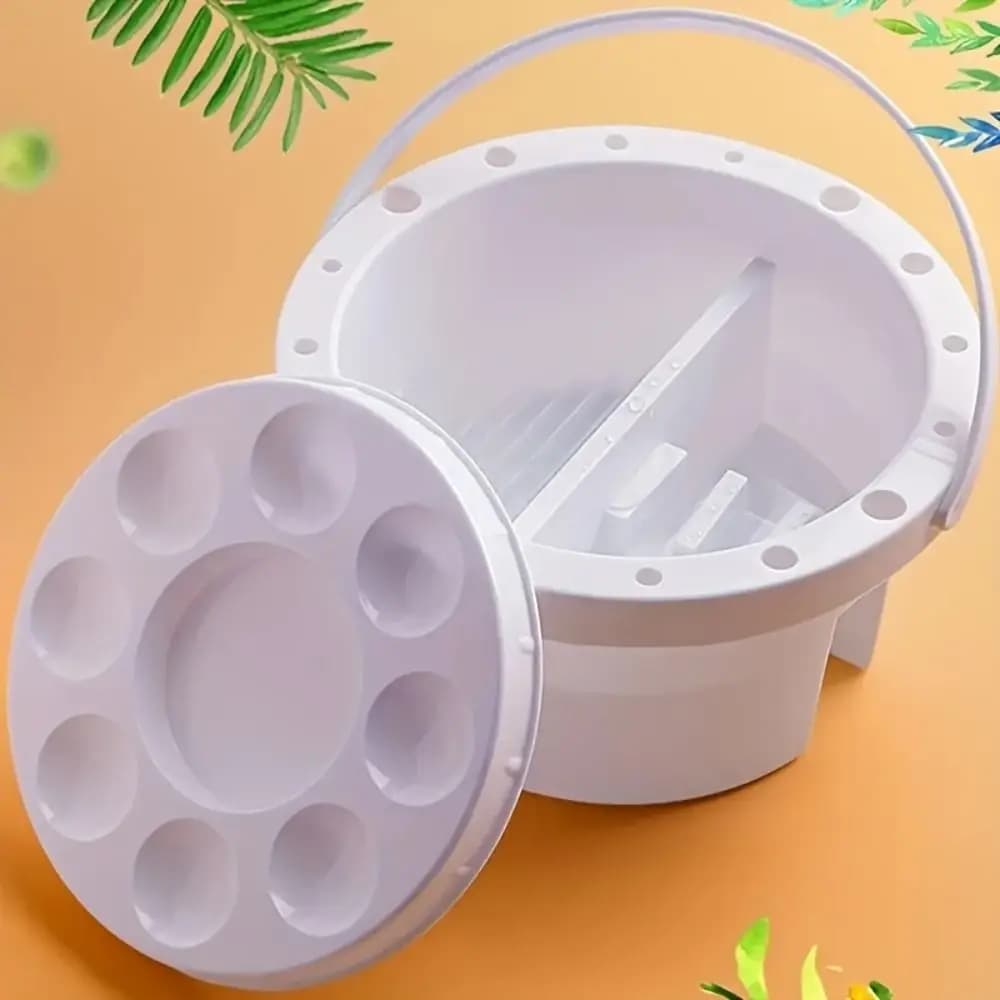 Multifunctional Brush Washer Bucket Portable Handheld Paint Brush Washer Professional Plastic Brush Cleaning Tool Makeup Brushes