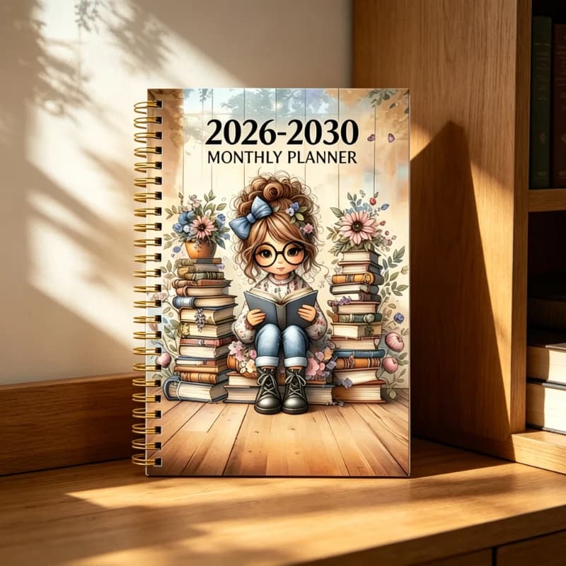 Agenda a Spirale per Cinque Anni 2026-2030, Planner per la Definizione degli Obiettivi, Taccuino per Uomini e Donne