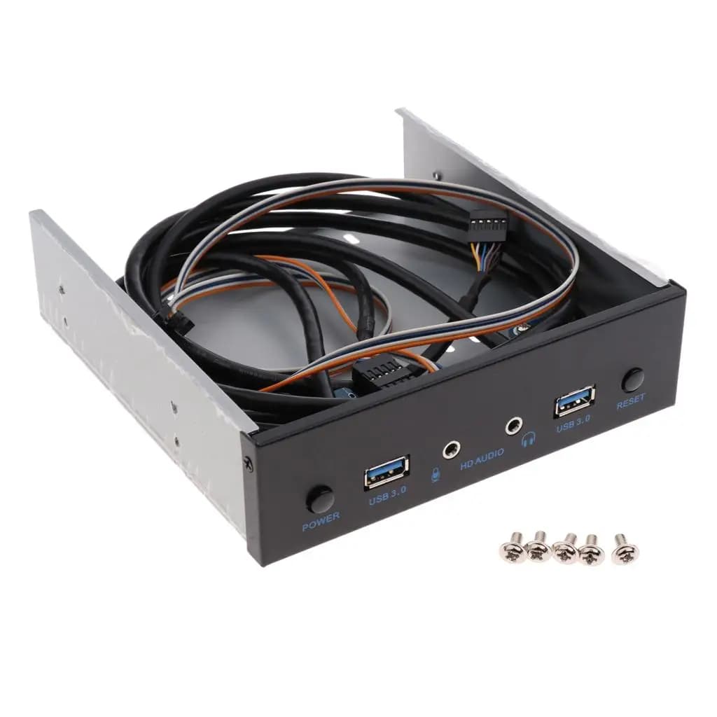 USB 3.0 Hub from front panel with iron case, multiport, audio and Windows desktop switch