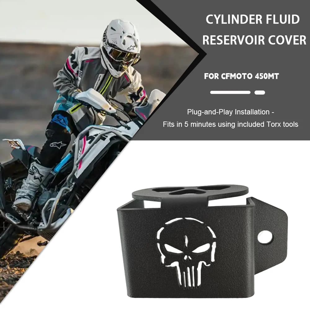 Motorcycle Oil Pot Cover Rear Brake Fluid Reservoir Tank Guard For CFMOTO 450MT 2024-ON Brake Master Cylinder Protector Cover