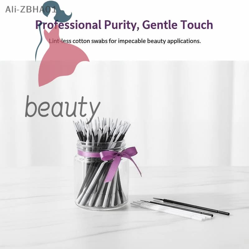 50 Pezzi Micro Spazzole Monouso per Mascara, Applicatori per Rimozione Ciglia, Spazzole per Trucco ed Estensione Ciglia