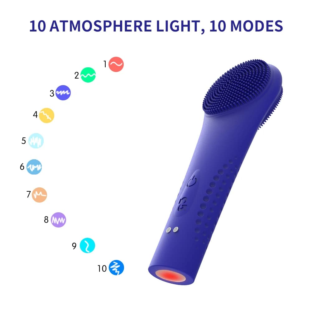 Spazzola Elettrica per Pulizia Viso, Pulizia Profonda dei Pori, Vibrazione Sonica, Impermeabile, Rimozione Acne e Punti Neri, Pulitore Pori in Silicone