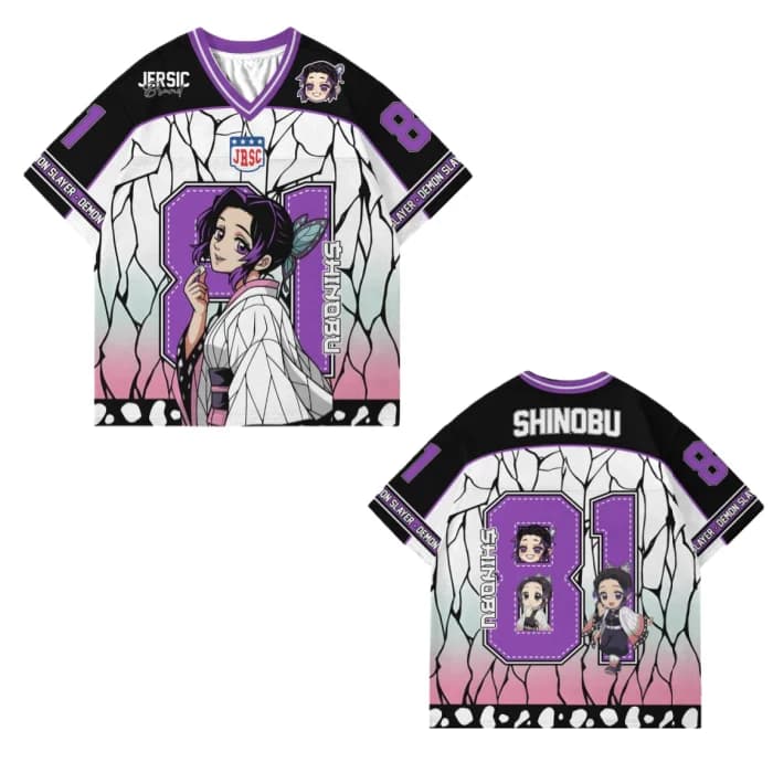 Nuove maglie da calcio Anime giapponesi Bandai Demon Slayer Tanjiro Nezuko T-shirt sportiva da strada ampia per uomini e bambini