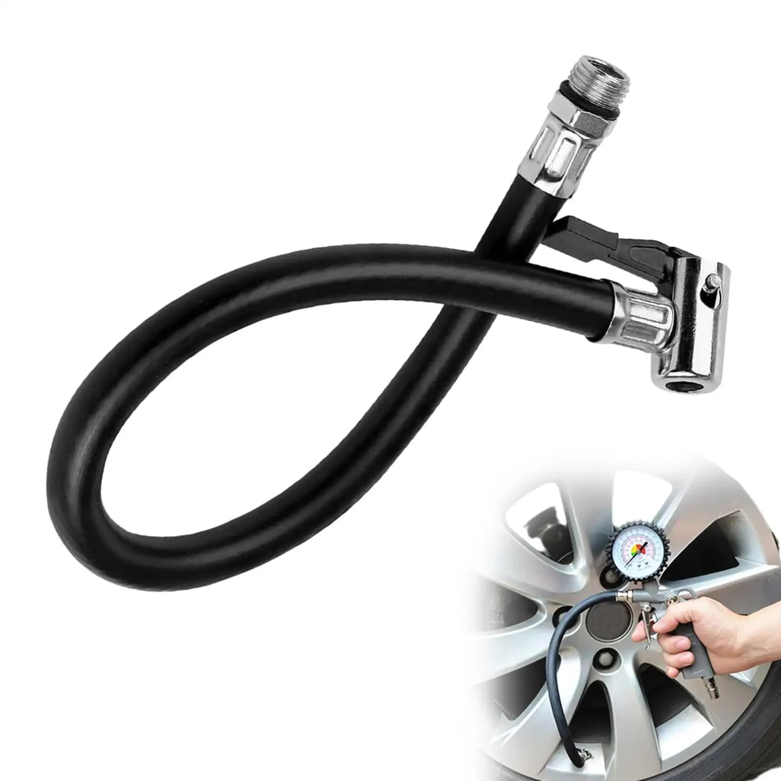 Tubo di prolunga per pompa, connettore per gonfiaggio pneumatici di biciclette, moto e auto, adattatore per valvole Schrader e AV.