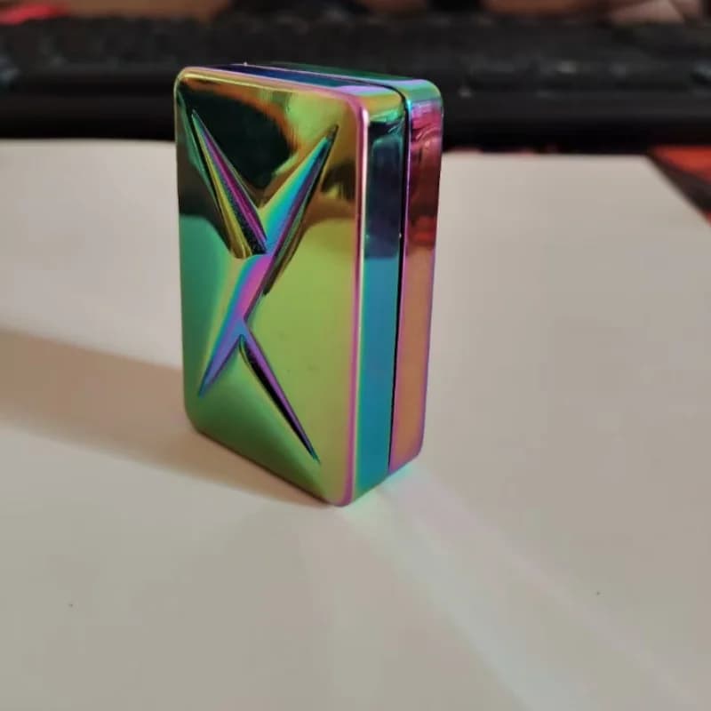 EDC Fidget Slider in Metallo, Giocattoli Antistress per Adulti, Slider Magnetico Infinito in Metallo