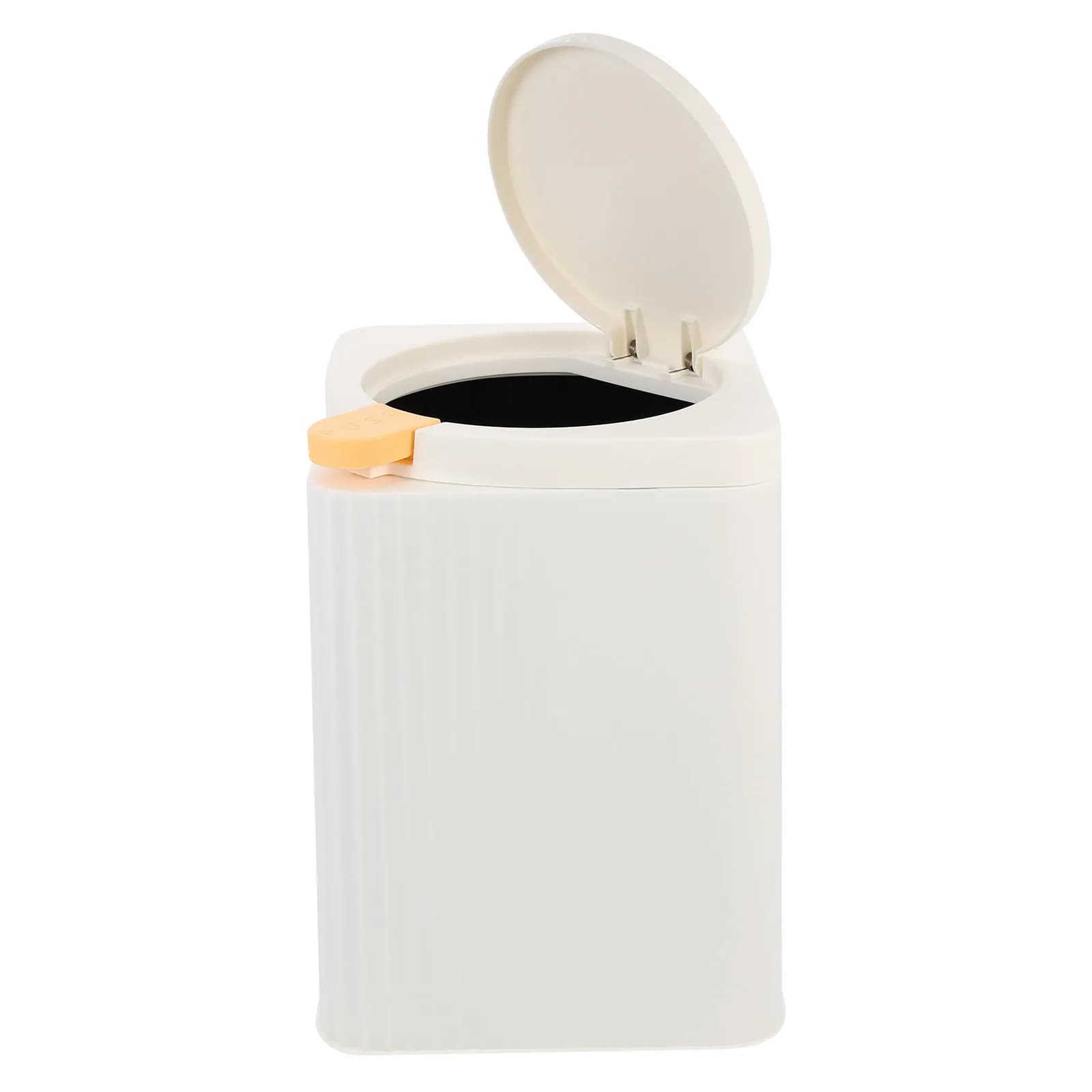 Press Type Trash Bin with Lid Compact Plastic Garbage Can for Kitchen Bathroom Bedroom Living Room