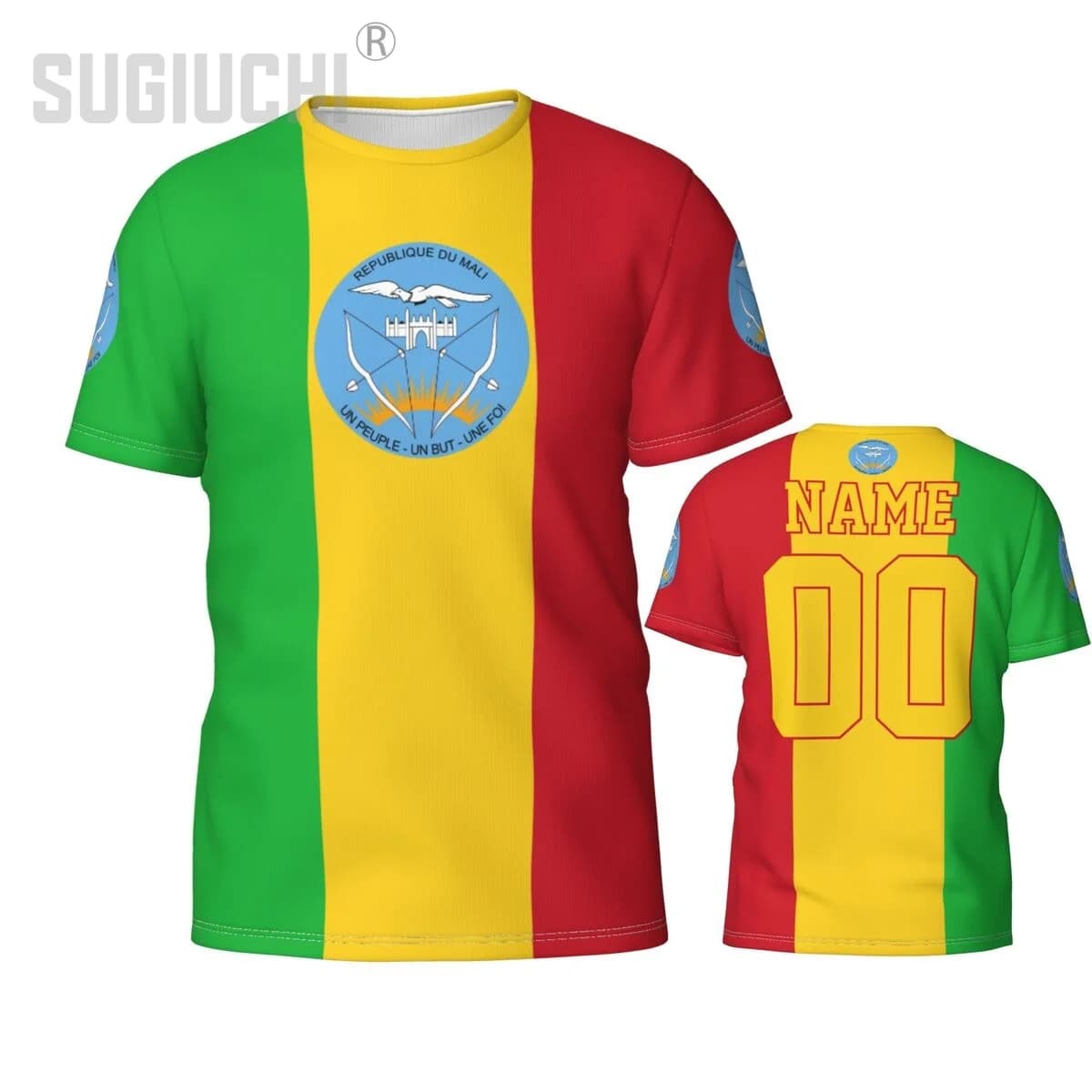 Nome personalizzato Numero Bandiera del Mali Emblema T-shirt 3D per uomo Donna T-shirt Abbigliamento della squadra Calcio Tifosi di calcio T-shirt regalo