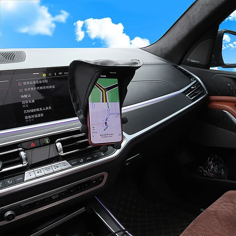 Ombrello universale per telefono cellulare Parasole per supporto per telefono cellulare Protezione solare regolabile per bici da moto e auto