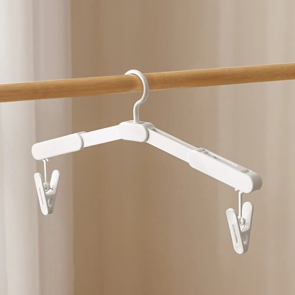 Mini Size Foldable Clothes Hanger Expanded Travel Clothes Anti-slip Clip for Laptop Pants Space Saving Business trip