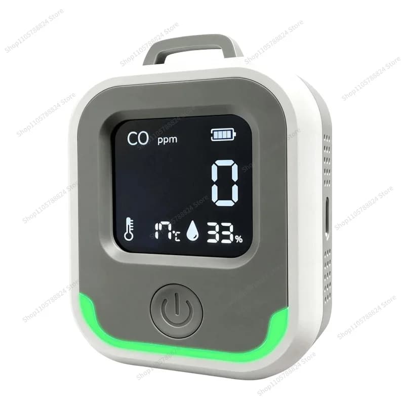 For 5 in 1 carbon monoxide detector CO portable outdoor camping temperature and humidity CO2 monitor