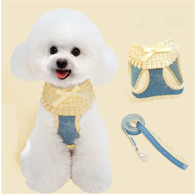 New Dog Leash Vest Style Chest Strap Cute College Style Cat and Puppy Pet Supplies Teddy Bear Small Dog Specific Walking Leash