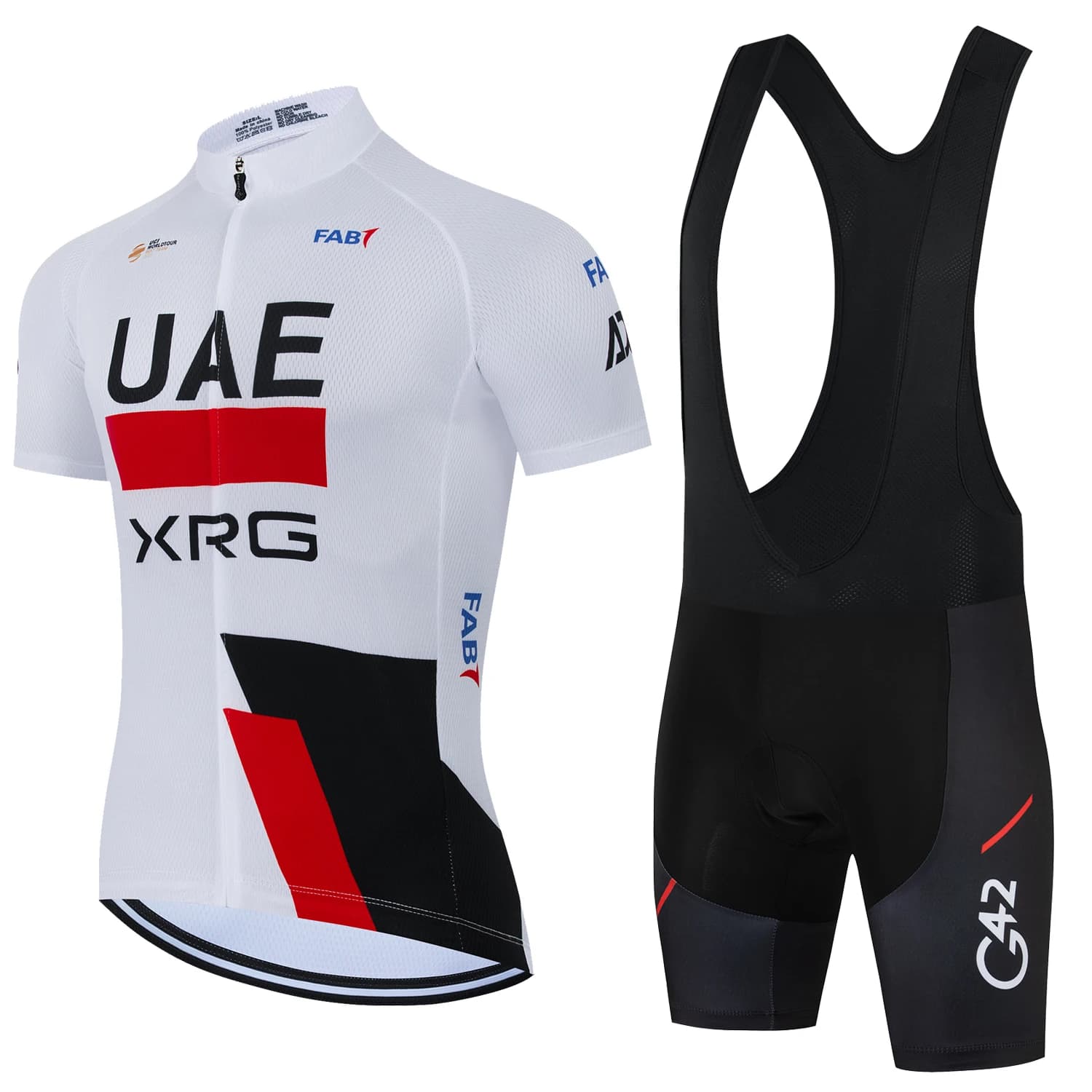 New Cycling Jersey Tour 2026 UAE, Set with Road Bike Shorts, Fast Drying, For Men and Women, Cycling Clothing