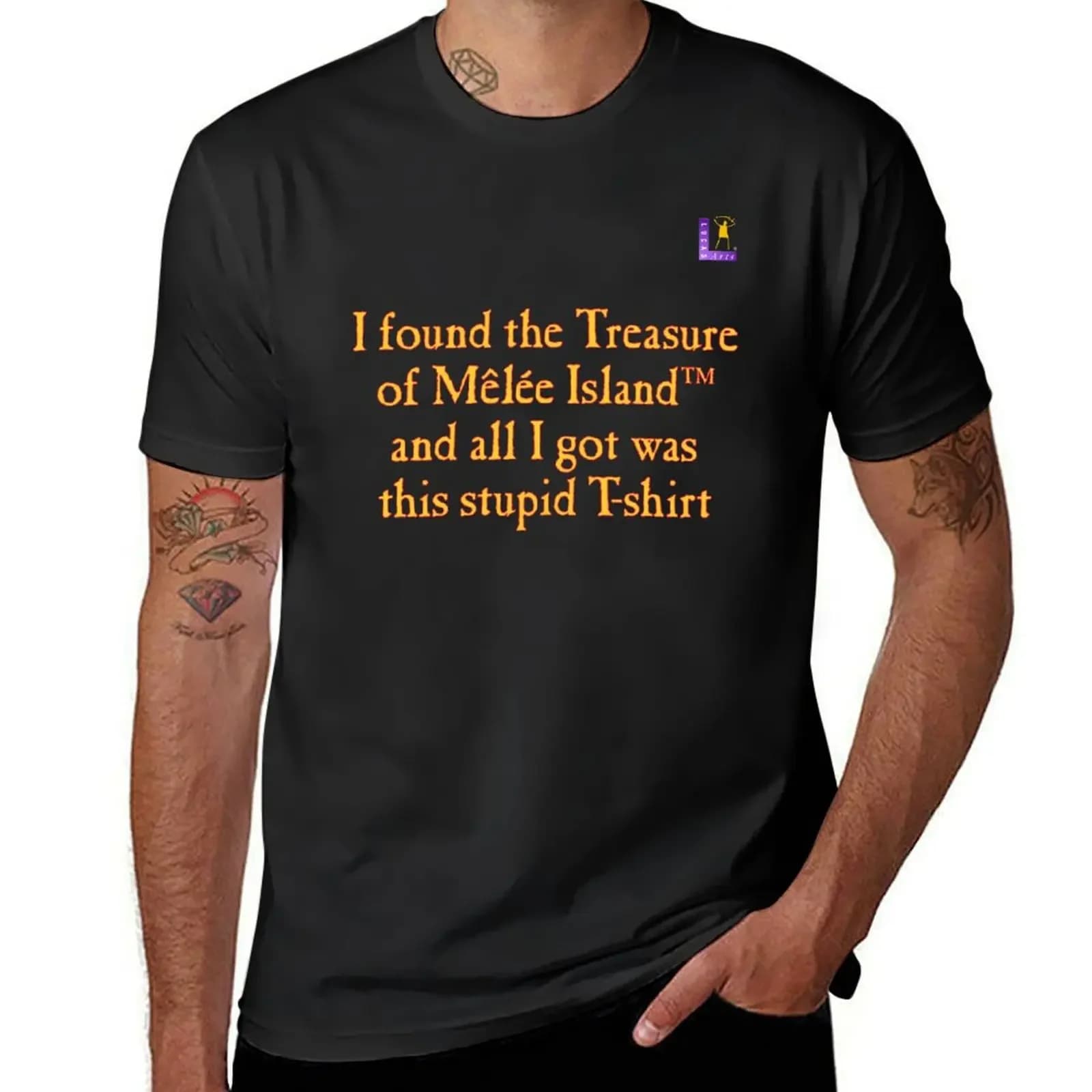 MONKEY ISLAND TREASURE TROVE T-Shirt baggy shirts blue archive vintage graphic tee heavyweight t shirts for men