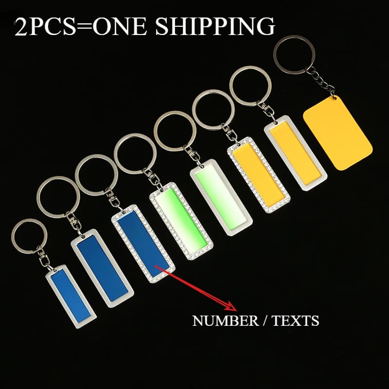 Custom anti-loss keychain with plate, laser engraving, logo, diamond, stainless steel keychain, vacuum auto keychain wholesale