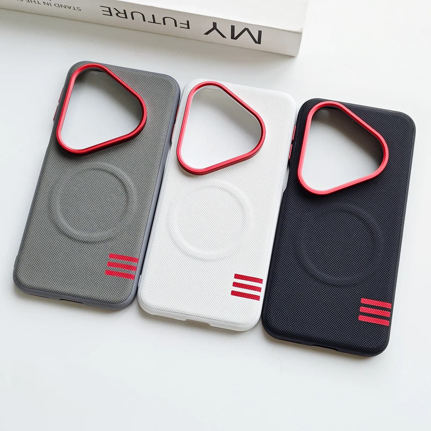 For HUAWEI Pura90 80 70 Pro Max 80 70 Ultra Case Three-bar Magnetic Closure Luxurious Leather Drop-resistant Cover Funda
