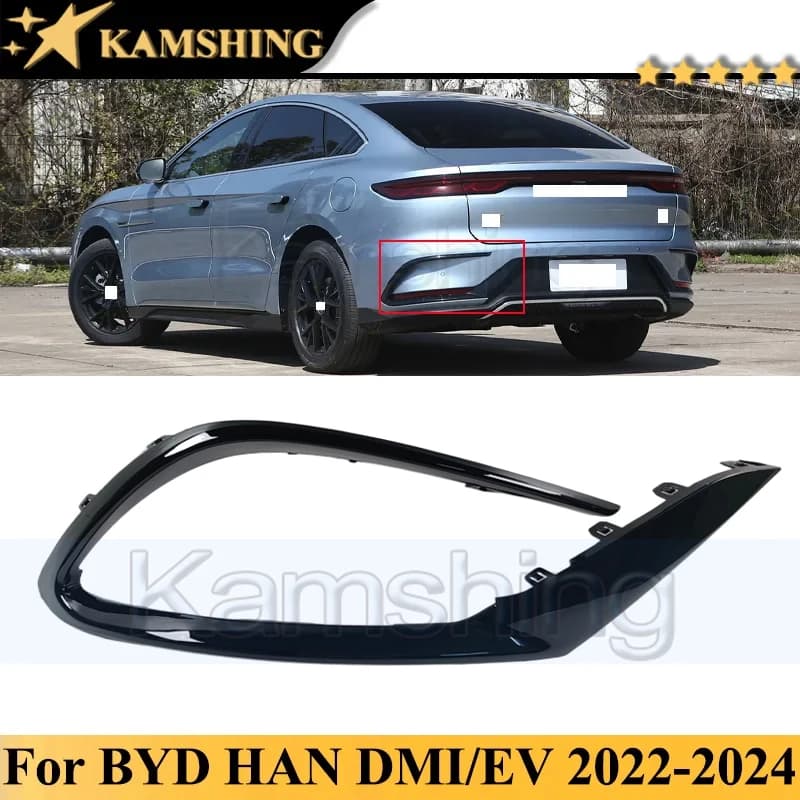 Striscia decorativa paraurti posteriore Kamshing per BYD HAN DMI HAN EV 2022-2024 striscia di rivestimento posteriore striscia luminosa paraurti posteriore