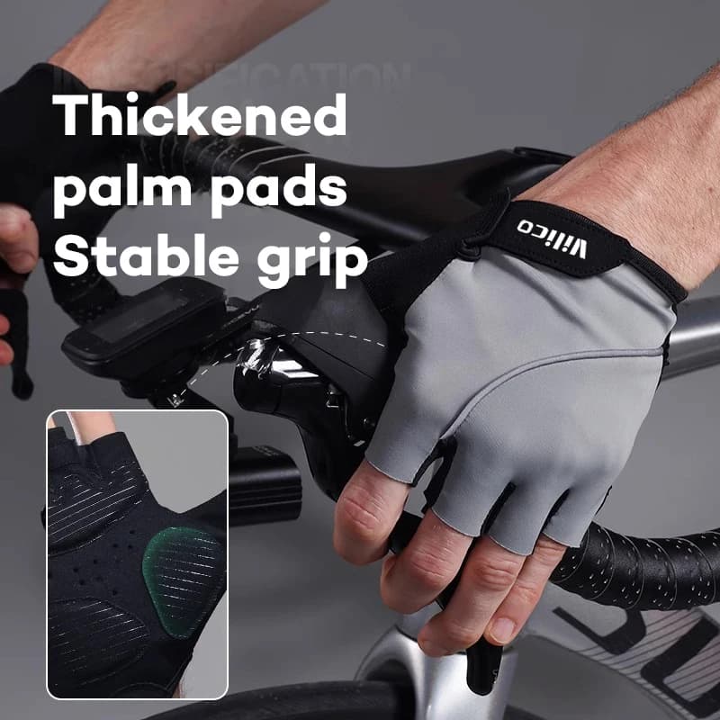 Summer Breathable Cycling Gloves Workout Gym Gloves for Men Women Weight Lifting Fingerless Gloves Training Exercise Fitness