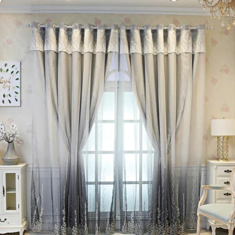 European Light Luxury Curtains For Living Dining Room Bedroom Minimalist Nordic Noble High-end Double-layer Custom Blackout