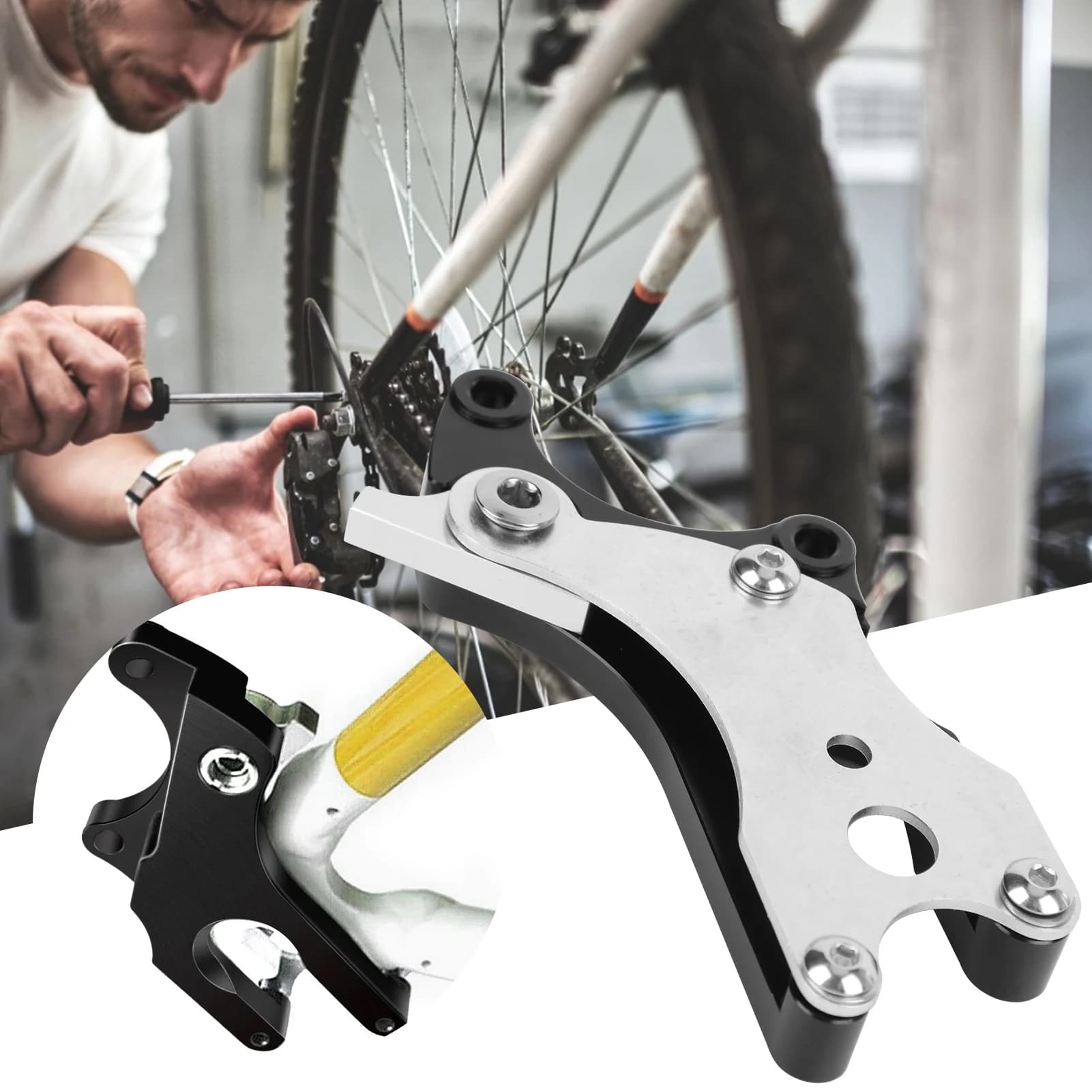 Nuovo convertitore adattatore sedile fisso in lega di alluminio freno MIXIM conversione freno a disco bici convertitore sedile fisso in lega di alluminio