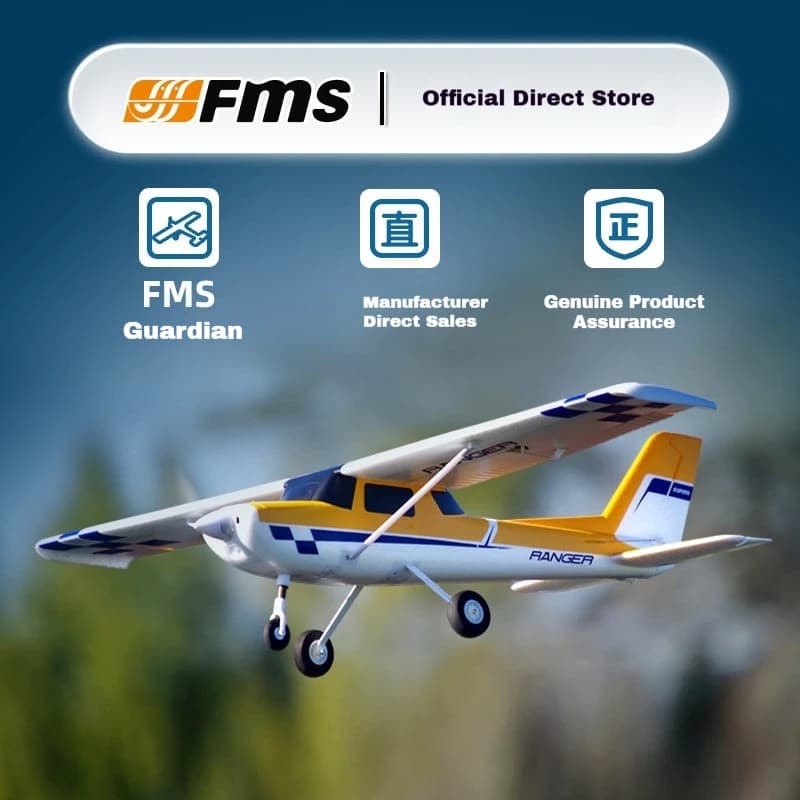 FMS RC Plane Guardian 1220mm Allenatore resistente agli urti, aereo elettrico ad ala fissa RC - Regalo perfetto per principianti e bambini