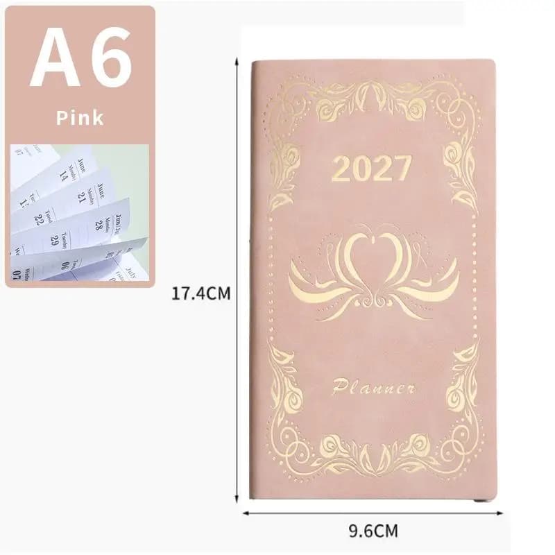 Diary Notebooks 365 Time Management Planner 2027 Portable A6 Daily Planner Calendar